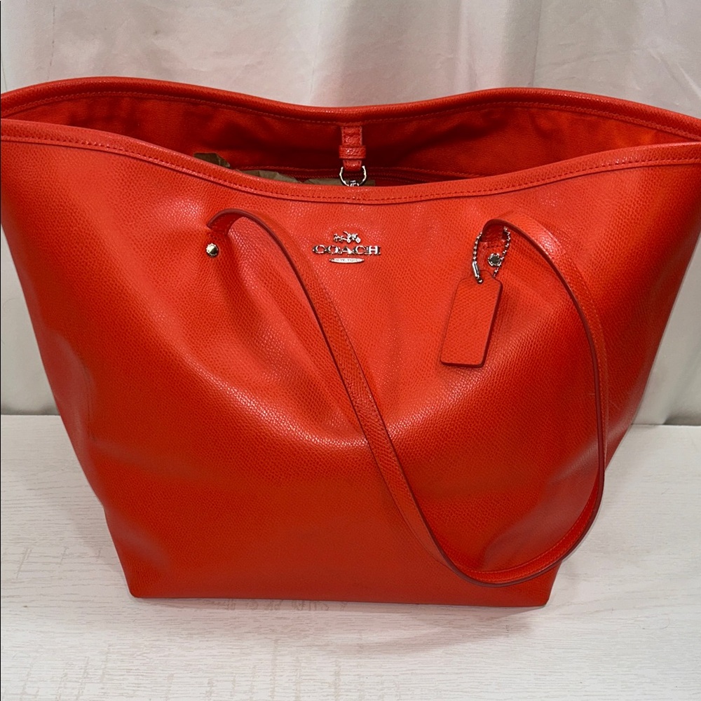 Coach Vibrant Red Tote Bag